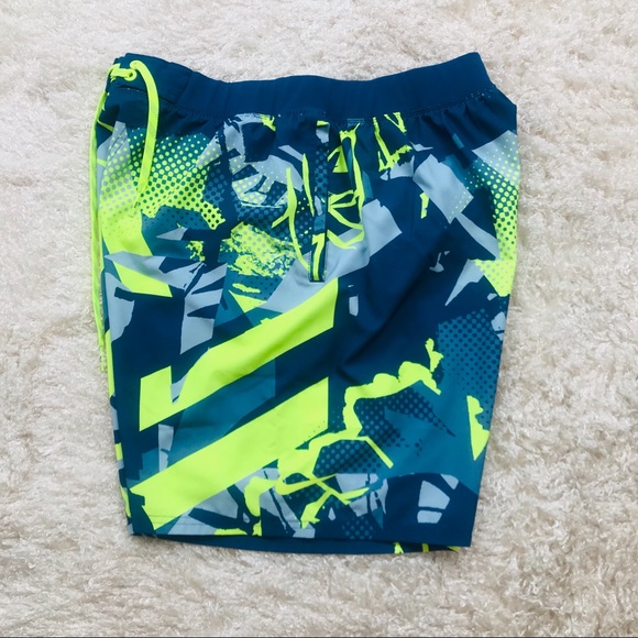 Nike Neon and Blue Swim Trunks - Picture 2 of 4